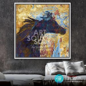 Abstract Horse (Gold)