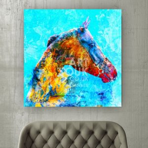 Blue Abstract Horse